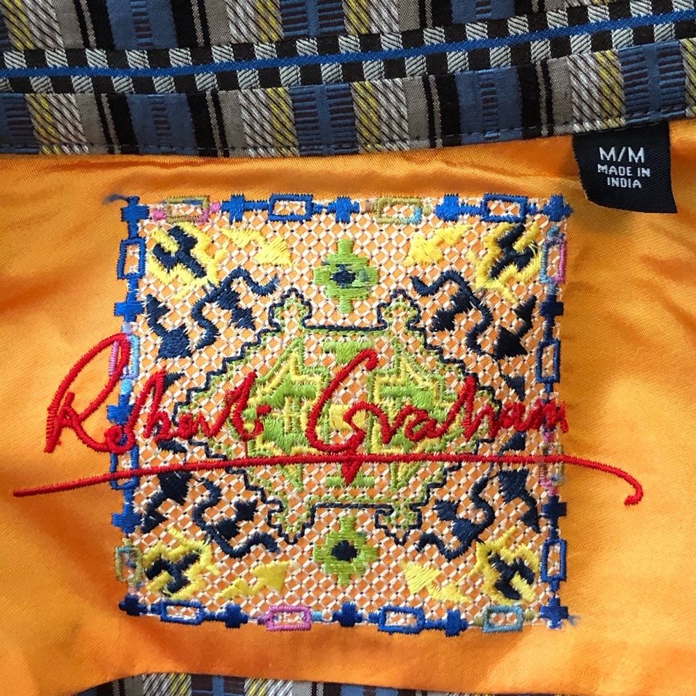 Robert Graham flip cuff button up shirt size Med. - Picture 6 of 8